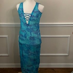 Lisa Blue WINGED ONES Crisscross Kaftan - Celestial Blue